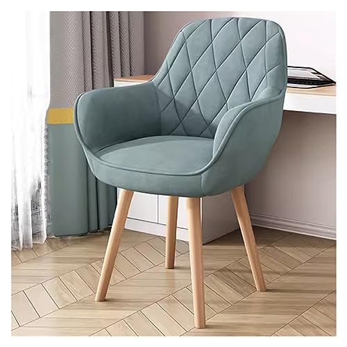 Drehstuhl aus Stoff mit Holzbeinen für Esszimmer, Schreibtisch oder Büro, platzsparendes Design von Generisch