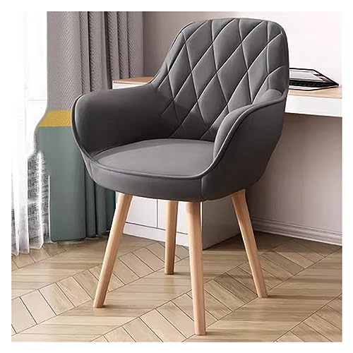 Drehstuhl aus Stoff mit Holzbeinen für Esszimmer, Schreibtisch oder Büro, platzsparendes Design von Generisch