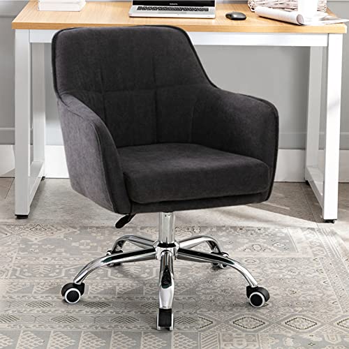Drehstuhl im nordischen Stil für Schlafzimmer, Schreibtisch, abnehmbarer und waschbarer Stoff, hebbarer Bürostuhl, ideal für Zuhause, Arbeitszimmer und Schminktisch, bequeme Freizeitsitzgelegenheit von Generisch