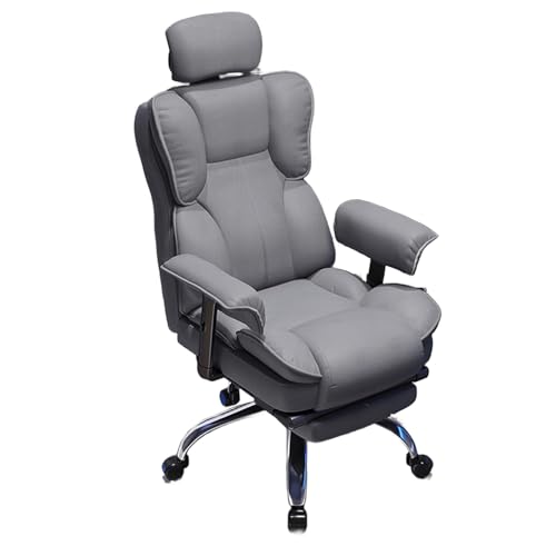 Drehstuhl mit Ottomane, verstellbare Rückenlehne und Kopfstütze für ergonomischen Komfort im Wohnzimmer oder Schlafzimmer von Generisch