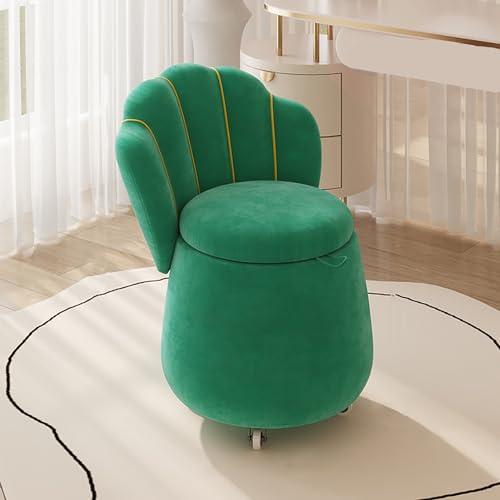 Drehstuhl mit Stauraum, Samt, gepolstertes Fass-Design für Kinderzimmer, Wohnzimmer, Schlafzimmer, Büro, Lounge von Generisch