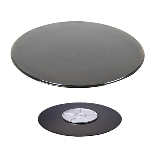 Drehteller aus gehärtetem Glas mit drehbarem Edelstahlkern und Aluminiumsockel – reibungslose Rotation für müheloses Servieren und Präsentieren Drehteller aus gehärtetem Glas mit drehbarem Edelstahlkern und Aluminiumsockel – reibungslose Rotation für müheloses Servieren und Präsentieren von Generisch
