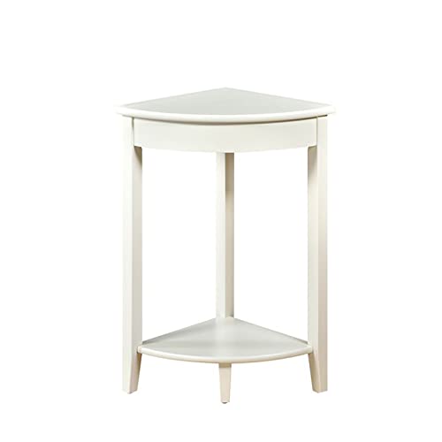 Dreieckiger Beistelltisch aus Holz – kompakte Eckablage für Wohnzimmer oder Flur – ideales Vintage-Design für Telefone und Dekorationsgegenstände, Größe 38 x 38 x 72,5 cm von Generisch