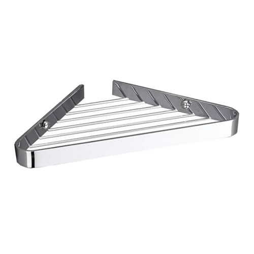 Dreieckiges Duschregal, Wandmontage, Badezimmer-Regal, Organizer, Metall-Duschregal für Eckaufbewahrung, 6 Farben erhältlich, stilvolles silberfarbenes Design für Dusche und Badezimmer Dreieckiges Duschregal, Wandmontage, Badezimmer-Regal, Organizer, Metall-Duschregal für Eckaufbewahrung, 6 Farben erhältlich, stilvolles silberfarbenes Design für Dusche und Badezimmer von Generisch