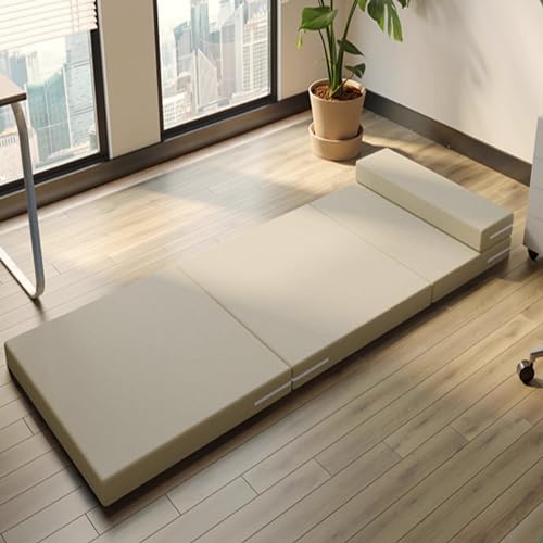 Dreifach faltbare Matratze aus Memory-Schaum mit waschbarem Bezug, doppelseitige Bodenmatratze für platzsparendes Reisezelt, 200 x 100 x 8 cm, Khaki Dreifach faltbare Matratze aus Memory-Schaum mit waschbarem Bezug, doppelseitige Bodenmatratze für platzsparendes Reisezelt, 200 x 100 x 8 cm, Khaki von Generisch