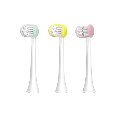 Dreiseitige Silikonbürstenperle for elektrische Zahnbürsten. Ersatzbürstenkopf, geeignet for Kinder. 3D-Design mit weichen Borsten(Pink) von Generisch