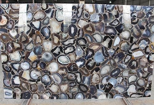 Dunkelgraue Achat-Esstischplatte I Achat handgefertigte Tischplatte I Achat Wohnzimmertisch I Achat Tischplatte I Achat Flur Tischplatte 76,2 x 183,9 cm Dunkelgraue Achat-Esstischplatte I Achat handgefertigte Tischplatte I Achat Wohnzimmertisch I Achat Tischplatte I Achat Flur Tischplatte 76,2 x 183,9 cm von Generisch