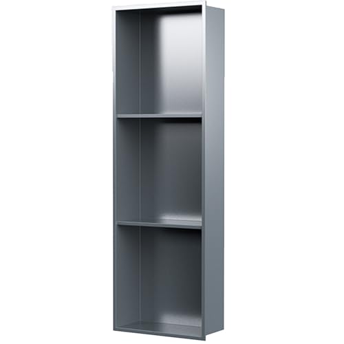 Durable 304 Edelstahl Duschwand-Organizer, schwarz, platzsparendes Aufbewahrungsregal für Zuhause und Hotel, Badezimmer, Wandschrank (1200 x 600 mm) von Generisch