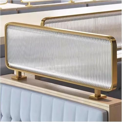 Durchscheinend gestreifte Glas-Tischplatte für Essbereich – niedriger Hotpot Grill Halbwand-Zaun 30 x 50 cm (schwarz) – stilvolle Raumtrennungslösung von Generisch