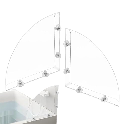 Dusch-Spritzschutz - 2er Set Küchenspüle Spritzschutz | Silikon Saugnäpfe Klar Acryl Wanne Spritzschutz | Badewanne Ecke Wasser Spritzschutz für unsichtbares und ordentliches Aussehen von Generisch