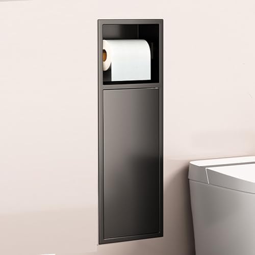 Dusch- und Wandregal aus Edelstahl, integrierter Toilettenpapierhalter und Abfalleimerregal für Badezimmer, Küche, Wohnzimmer, Hotel, platzsparende Lösung von Generisch