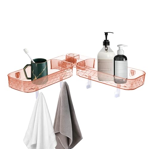 Duschablage Ecke, drehbares -Aufbewahrungsregal, ohne Bohren, Aufbewahrung, Duschregal, Wandregale für Toiletten, Wohnheim, Küche von Generisch