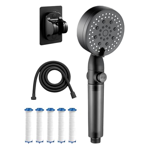 Duschkopf Mit Handbrause | Hochdruck Brausekopf Mit 5 Strahlarten Und Filters - Badezimmer Haustiere Dusche Für Apartment Camping von Generisch