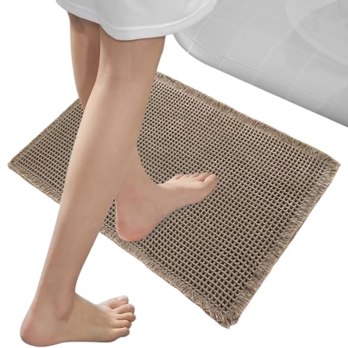 Duschmatte, Badezimmerteppich, Duschmatte, rutschfest, Waffelteppich, maschinenwaschbar, weiche Badematte, Badezimmer-Zubehör für Boden, , Wohnung, Hotel, Heimdekoration von Generisch
