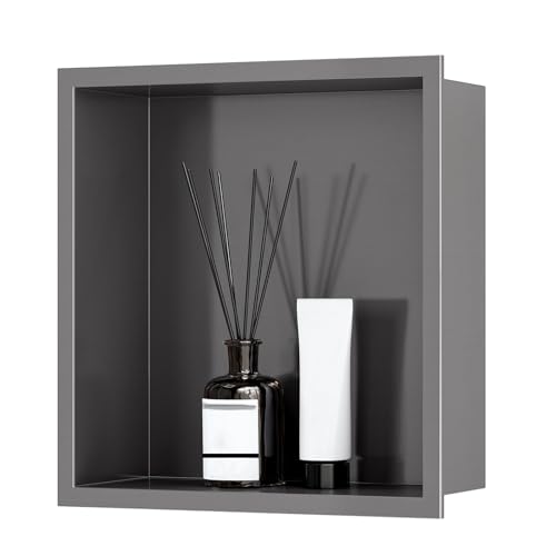 Duschnische – Quadratische Edelstahl-Wandaufbewahrungs-Trennwand, integriertes wasserdichtes Regal für Badezimmer, Feuchtraum, Duschaufbewahrungslösung, langlebiges und stilvolles Design Duschnische – Quadratische Edelstahl-Wandaufbewahrungs-Trennwand, integriertes wasserdichtes Regal für Badezimmer, Feuchtraum, Duschaufbewahrungslösung, langlebiges und stilvolles Design von Generisch