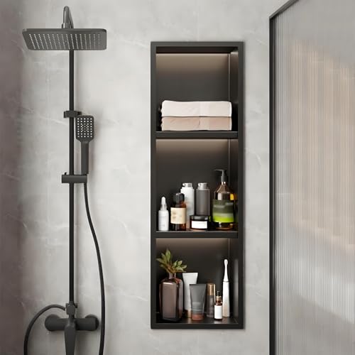 Duschnische aus Edelstahl, wasserdicht, versenkt, keine Fliesen erforderlich, Badezimmer-Wand-Organizer für Zuhause und Spa Duschnische aus Edelstahl, wasserdicht, versenkt, keine Fliesen erforderlich, Badezimmer-Wand-Organizer für Zuhause und Spa von Generisch