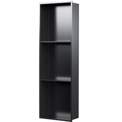 Duschregal aus 304 Edelstahl, Wandmontage, Badezimmer-Aufbewahrungsschrank, schwarz, 900 x 280 x 125 mm, ideal für Hotels und Zuhause, langlebiges und stilvolles Design von Generisch