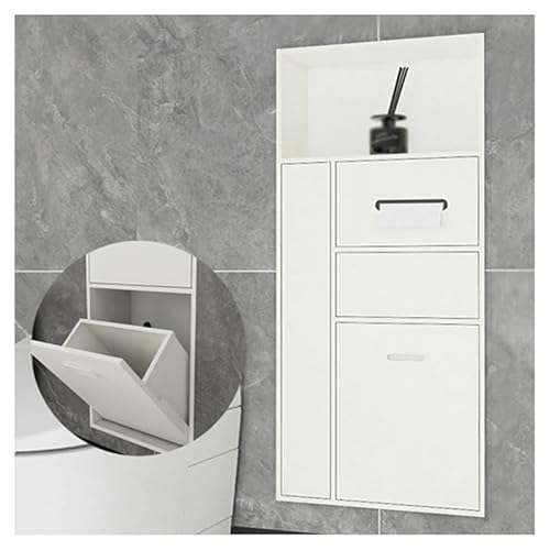 Duschregal aus Edelstahl, 86 x 40 x 14 cm, versenkt, wasserdicht, Nizer-Regale für Badezimmer, keine Fliesen erforderlich, Müll kann in der Nische aufgestellt werden, Weiß Duschregal aus Edelstahl, 86 x 40 x 14 cm, versenkt, wasserdicht, Nizer-Regale für Badezimmer, keine Fliesen erforderlich, Müll kann in der Nische aufgestellt werden, Weiß von Generisch