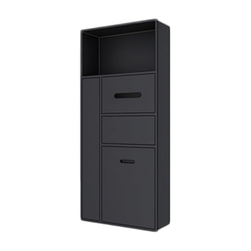 Duschregal aus Edelstahl, Nischen-Organizer, keine Fliesen erforderlich, wandeingefügtes Nischen-Design, schwarz, 20 x 20 x 14 cm, perfekt für Badezimmer und Mülleimer von Generisch