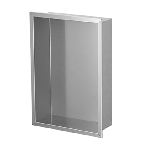 Duschregal aus Edelstahl, rechteckig, versenkte Badezimmer-Aufbewahrungslösung, keine Fliese erforderlich, DIY-Wand, modernes silbernes Design für stilvolle Badezimmer Duschregal aus Edelstahl, rechteckig, versenkte Badezimmer-Aufbewahrungslösung, keine Fliese erforderlich, DIY-Wand, modernes silbernes Design für stilvolle Badezimmer von Generisch