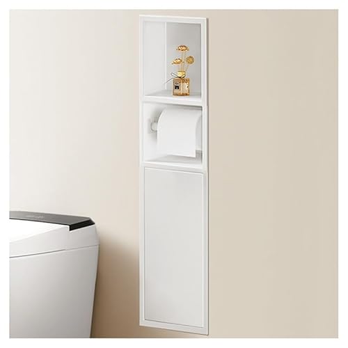 Duschregal aus Edelstahl, wasserdicht, 2-stöckig, Badezimmer-Nizer mit integriertem Korb, weiß, 60 x 16,5 x 12,5 cm, platzsparende Aufbewahrungslösung für Badezimmerutensilien von Generisch