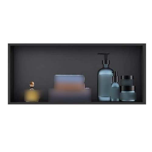 Duschregal aus Edelstahl, wasserdicht, für Shampoo und Toilettenartikel, schwarz, 62 x 32 x 12,5 cm, stilvolle Feuchtraum-Aufbewahrungslösung von Generisch