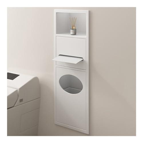 Duschregal aus Edelstahl mit Abfalleimer, wasserdicht, wandeingesetzter Aufbewahrungsbehälter, keine Fliesen erforderlich, 63 x 20 x 13,5 cm, moderner Badezimmer-Organizer, Weiß Duschregal aus Edelstahl mit Abfalleimer, wasserdicht, wandeingesetzter Aufbewahrungsbehälter, keine Fliesen erforderlich, 63 x 20 x 13,5 cm, moderner Badezimmer-Organizer, Weiß von Generisch