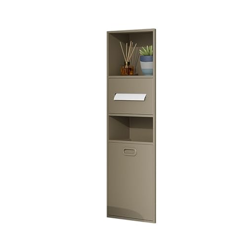 Duschregal aus Edelstahl mit Toilettenpapier und Bürstenhalter, moderner Badezimmer-Organizer (Messing, 30 x 86 x 14 cm), platzsparendes Design für effiziente Aufbewahrung von Generisch