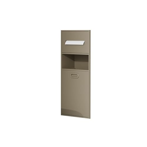 Duschregal aus Edelstahl mit Toilettenpapierhalter und Bürste, stilvoller Badezimmer-Organizer, Messing-Finish (30 x 65 x 14 cm), platzsparende Lösung für moderne Badezimmer von Generisch
