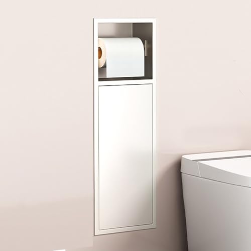 Duschregal aus Edelstahl mit integriertem Toilettenpapierhalter und Mülleimer, ideal für Badezimmer, Küche, Wohnzimmer, Hotel, platzsparender Organizer Duschregal aus Edelstahl mit integriertem Toilettenpapierhalter und Mülleimer, ideal für Badezimmer, Küche, Wohnzimmer, Hotel, platzsparender Organizer von Generisch