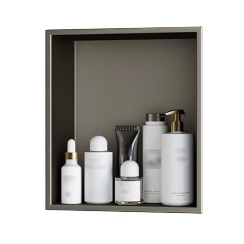 Duschregal aus mattem Edelstahl – Einbauregal für Badezimmer, keine Fliesen erforderlich, Grau, 320 x 320 x 125 mm, langlebig, Duschablage Duschregal aus mattem Edelstahl – Einbauregal für Badezimmer, keine Fliesen erforderlich, Grau, 320 x 320 x 125 mm, langlebig, Duschablage von Generisch
