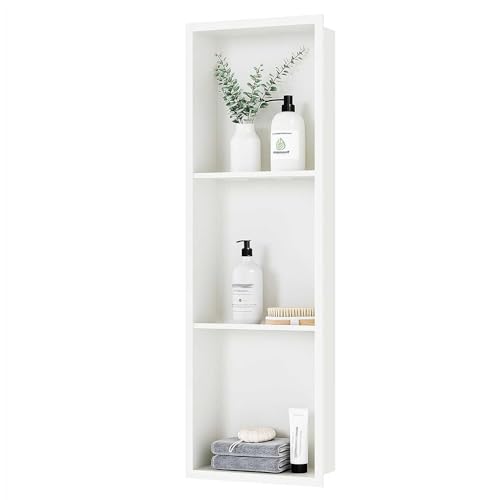 Duschregal für Badezimmer, 3 Etagen, Wandregal, keine Fliesen erforderlich, 90 x 28 x 12,5 cm, Edelstahl, platzsparendes Design, einfache Installation Duschregal für Badezimmer, 3 Etagen, Wandregal, keine Fliesen erforderlich, 90 x 28 x 12,5 cm, Edelstahl, platzsparendes Design, einfache Installation von Generisch