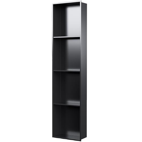 Duschregal mit Einbauregal, 304 Edelstahl, Wandschrank für Hotel und Zuhause, Badezimmer, integriertes Design, Schwarz, 1200 x 280 x 125 mm von Generisch