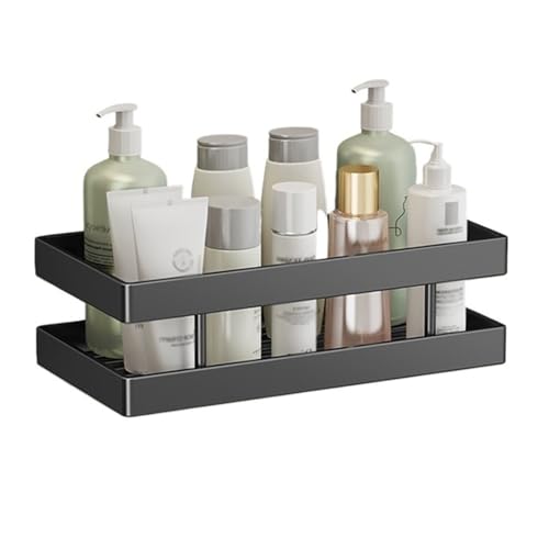 Duschregal zur Wandmontage, ohne Bohren, 304 Edelstahl, Badezimmer-Aufbewahrungsregal, Dusch- und Handtuchhalter für Innendusche, Schwarz, Größe XL Duschregal zur Wandmontage, ohne Bohren, 304 Edelstahl, Badezimmer-Aufbewahrungsregal, Dusch- und Handtuchhalter für Innendusche, Schwarz, Größe XL von Generisch