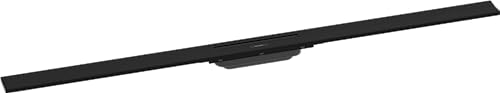 Duschrinne Set 120 cm verstellbar Mattschwarz Finish Komplett Duschrinne für Luxusbadezimmer Einfache Installation 56047670 von Generisch