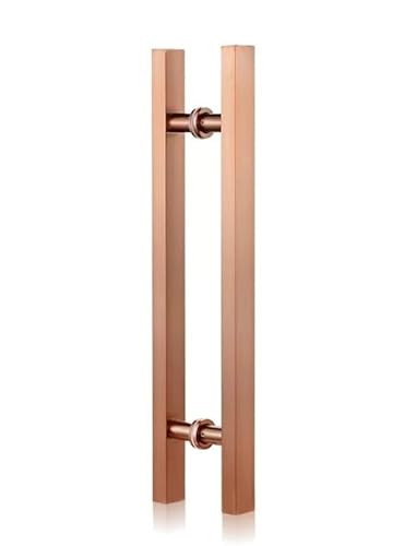 Duschtürgriff, Badezimmer-Glastür-Haltegriff und Handtuchstange, langlebig, Silber und Rotgold, Lochmitten 200–800 mm, perfekt für Badewannen- und Duschtüren von Generisch