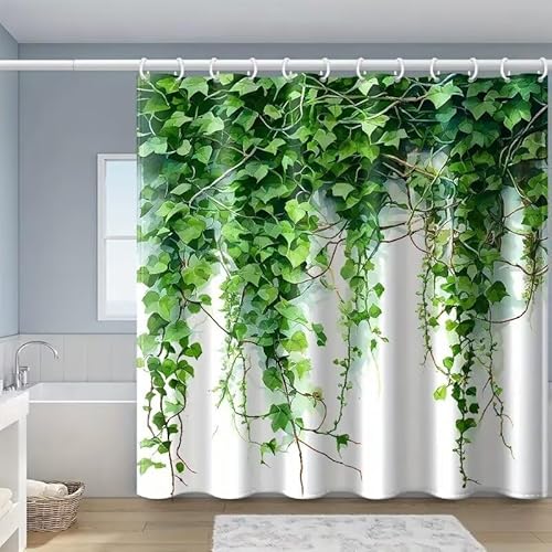 Duschvorhang 220x180cm Grüne Pflanzen Wasserdicht Anti-schimmel Schnell Trocknender Waschbarer Polyester Duschvorhänge mit 12 Haken, Duschvorhang mit Gewicht Unten für Badezimmer Badewanne K-13726 Duschvorhang 220x180cm Grüne Pflanzen Wasserdicht Anti-schimmel Schnell Trocknender Waschbarer Polyester Duschvorhänge mit 12 Haken, Duschvorhang mit Gewicht Unten für Badezimmer Badewanne K-13726 von Generisch