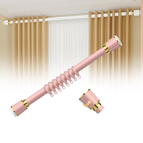 Duschvorhangstange mit verstellbarer Spannung, für Badezimmer, Raumteiler, passend für 1,62,5 m, stilvolle rosa Farboption Duschvorhangstange mit verstellbarer Spannung, für Badezimmer, Raumteiler, passend für 1,62,5 m, stilvolle rosa Farboption von Generisch