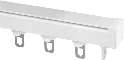 Duschvorhangstangenset aus Metall – Deckenschienensystem für Pavillon & Schiebetüren leise öffnen & schließen Vorhänge ideal für Fenster & Wohnmobile – komplette Vorhangschienenlösung von Generisch