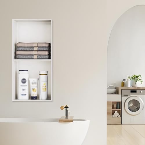 Duschwand-Nischenregal aus Edelstahl, keine Flieseninstallation erforderlich für Badezimmer- und Küchenorganisation von Generisch