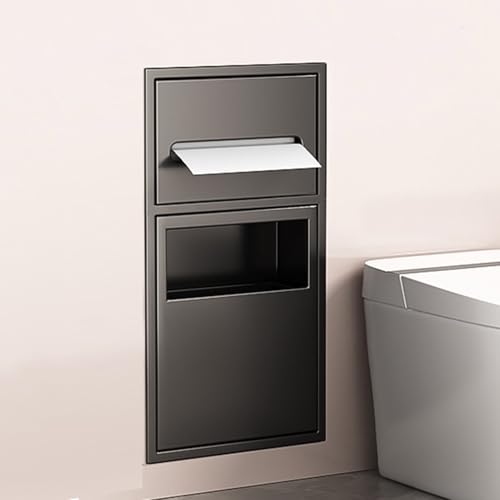 Duschwandregal aus Edelstahl, für Badezimmer, Dusche, integrierter Toilettenpapierhalter und Mülleimerregal für Küche, Wohnzimmer, Hotel, modernes Design Duschwandregal aus Edelstahl, für Badezimmer, Dusche, integrierter Toilettenpapierhalter und Mülleimerregal für Küche, Wohnzimmer, Hotel, modernes Design von Generisch