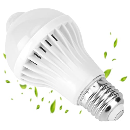 E27 Glühbirne mit Bewegungsmelder, intelligente Erkennung, PIR-Infrarot-Lampe, LED-Leuchtmittel, Garage, Haustür, Veranda, Treppe, Flur, 5 W (7 W) von Generisch