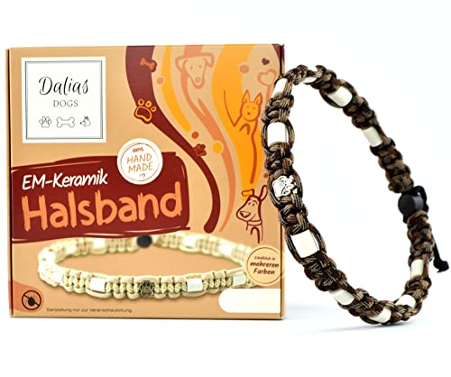 EM-Keramik-Halsband für Hunde & Katzen - Maßanfertigung EM-Band Original US-Paracord (31-40 cm, Camouflage) von Dalias Dogs