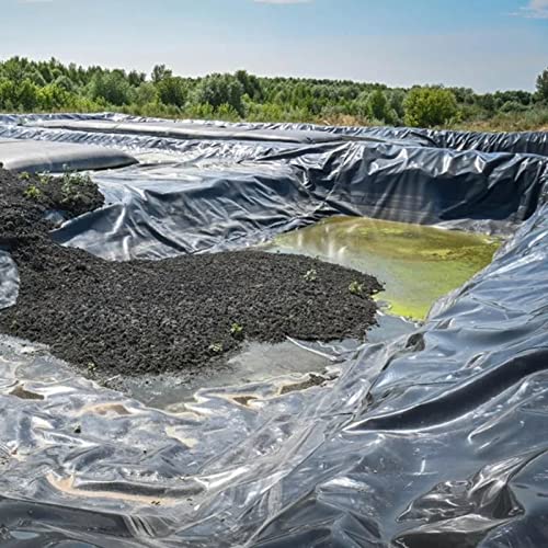 EPDM Teichfolie 35S dickes, verstärktes, wasserdichtes Gewebe für den Außenbereich – HDPE-Pool-Membran, erhältlich in 66 Größen (Farbe: Schwarz, Größe: 9 x 12 m) von Generisch