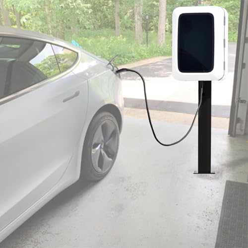 EV Ladegerät Connector Podest mit Passwortschloss und Kabelmanagementbox, Stützstange für Elektrofahrzeug-Ladestation von Generisch