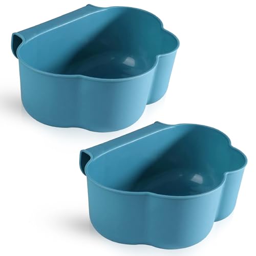 CHAMOKA Wickeltisch Organizer [2er Set] - Behälter zum Einhängen - Sehr stabil aus widerstandsfähigem Polypropylen - Perfekt als Wickeltisch Organizer, Abfallbehälter Küche etc. (Blau) von ＣＨＡＭＯＫＡ