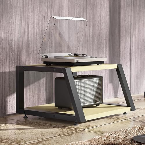 Eck-AV-Media-Ständer, 2 Etagen, Stereo-Schrank, Audio-Regal, Turm für Plattenspieler, kompakte Aufbewahrungslösung, gelbe Farbe, perfekt für kleine Räume und Heimkinos Eck-AV-Media-Ständer, 2 Etagen, Stereo-Schrank, Audio-Regal, Turm für Plattenspieler, kompakte Aufbewahrungslösung, gelbe Farbe, perfekt für kleine Räume und Heimkinos von Generisch