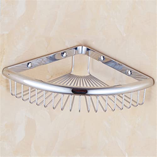 Eck-Badregale – 3-lagiges Wandregal für Küche und Badezimmer – Kristall-Messing-Design von Generisch