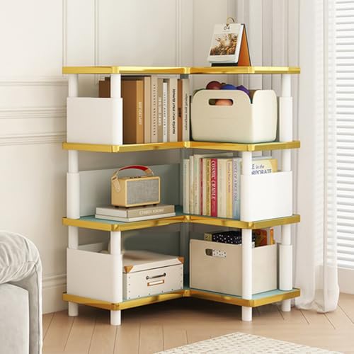 Eck-Bücherregal, Holz-Bücherregal, modernes offenes Aufbewahrungsregal für Zuhause, Büro, Wohnzimmer, Schlafzimmer, multifunktionaler Pflanzenständer Eck-Bücherregal, Holz-Bücherregal, modernes offenes Aufbewahrungsregal für Zuhause, Büro, Wohnzimmer, Schlafzimmer, multifunktionaler Pflanzenständer von Generisch