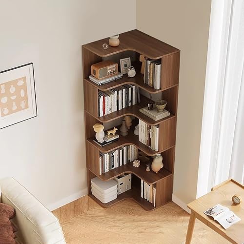 Eck-Bücherregal, modernes L-förmiges Bücherregal mit Anti-Drop-Panel, freistehendes Ausstellungsregal für Home Office und Wohnzimmer Aufbewahrung Eck-Bücherregal, modernes L-förmiges Bücherregal mit Anti-Drop-Panel, freistehendes Ausstellungsregal für Home Office und Wohnzimmer Aufbewahrung von Generisch